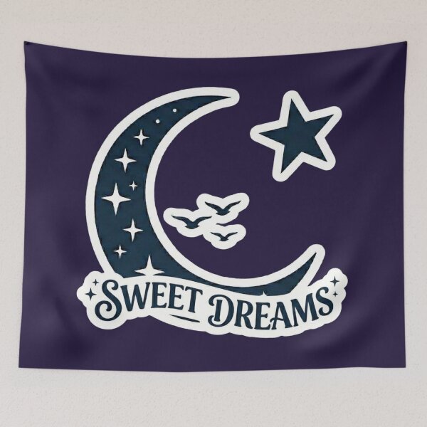 Item preview, Sweet Dreams Crescent Moon with Stars and Birds - Celestial Night designed and sold by RS-Globalist-.