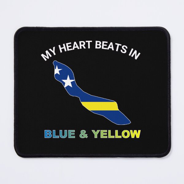 Item preview, Curacao Maritime Icon - My Heart Beats in Blue and Yellow designed and sold by FancifulDesign.