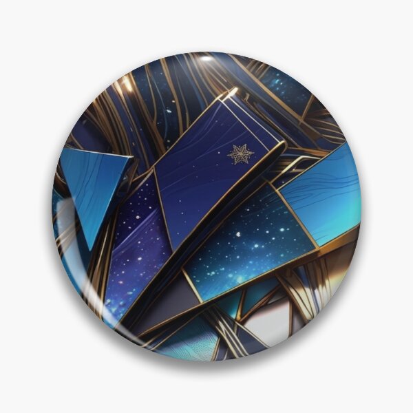 Item preview, Celestial Geometric Mosaic with Gold Fluid Accents designed and sold by Remix Vision.