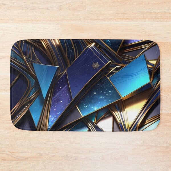 Item preview, Celestial Geometric Mosaic with Gold Fluid Accents designed and sold by Remix Vision.