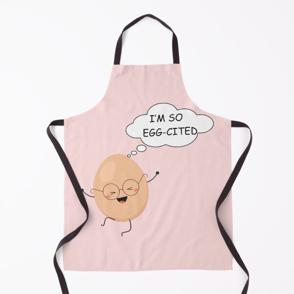 Item preview, I’m So Egg-Cited Funny Egg Pun Design – Cute Cartoon Egg Illustration designed and sold by DearPrint.