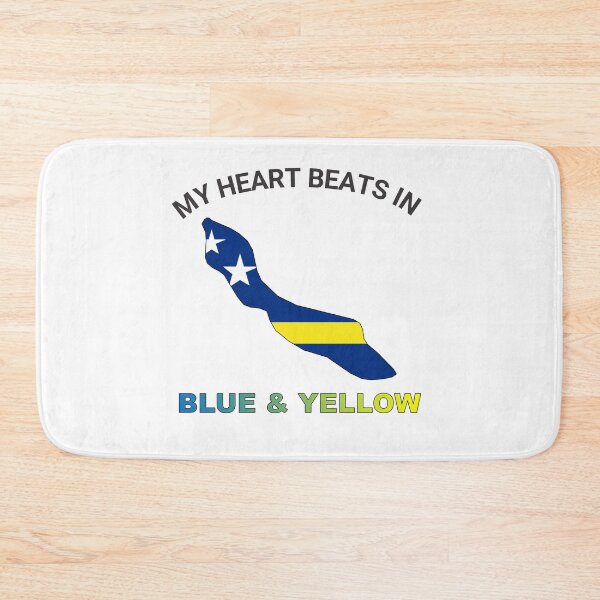 Item preview, Curacao Maritime Icon - My Heart Beats in Blue and Yellow designed and sold by FancifulDesign.