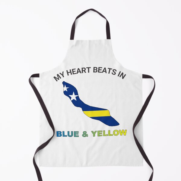 Item preview, Curacao Maritime Icon - My Heart Beats in Blue and Yellow designed and sold by FancifulDesign.