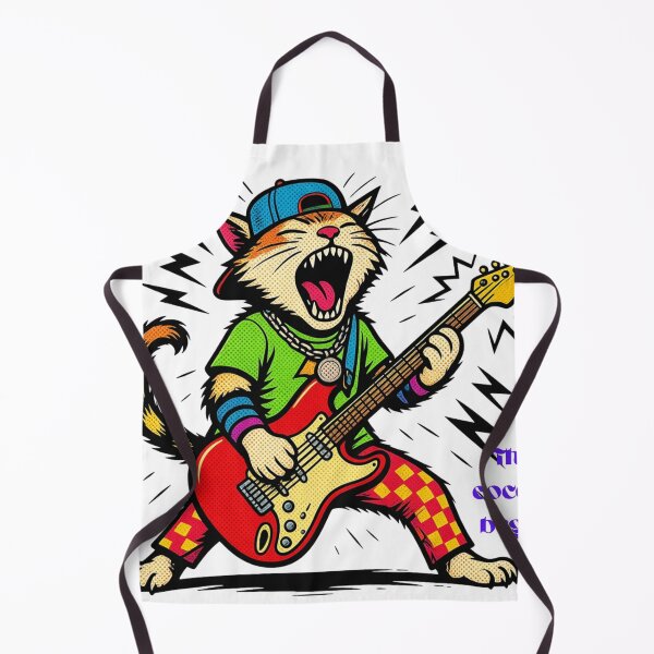Item preview, CAT "Rockstar – The Concert Begins Guitar Graphic” designed and sold by Vibe Candy studio..