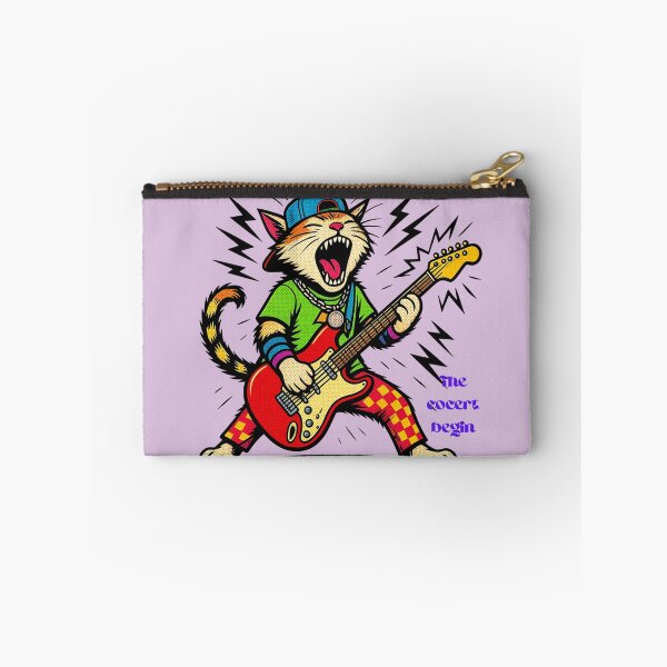 Item preview, CAT "Rockstar – The Concert Begins Guitar Graphic” designed and sold by Vibe Candy studio..