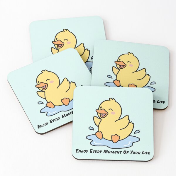Item preview, Enjoy Every Moment Cute Chick Splashing Water Design – Happy Positive Aesthetic for Stickers, T-Shirts, A-Line Dresses & Gifts designed and sold by SyedaPrints.
