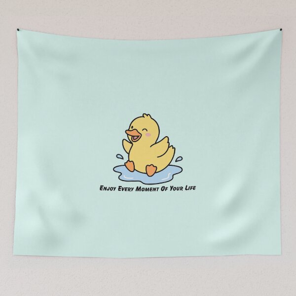 Item preview, Enjoy Every Moment Cute Chick Splashing Water Design – Happy Positive Aesthetic for Stickers, T-Shirts, A-Line Dresses & Gifts designed and sold by SyedaPrints.