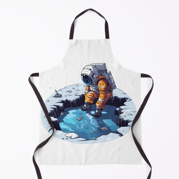Item preview, Astronaut Discovers Water on the Moon: Space Exploration, Cartoon, Cool Sci-Fi designed and sold by CLC54.