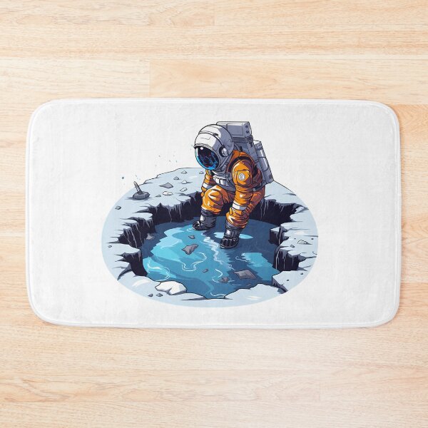 Item preview, Astronaut Discovers Water on the Moon: Space Exploration, Cartoon, Cool Sci-Fi designed and sold by CLC54.