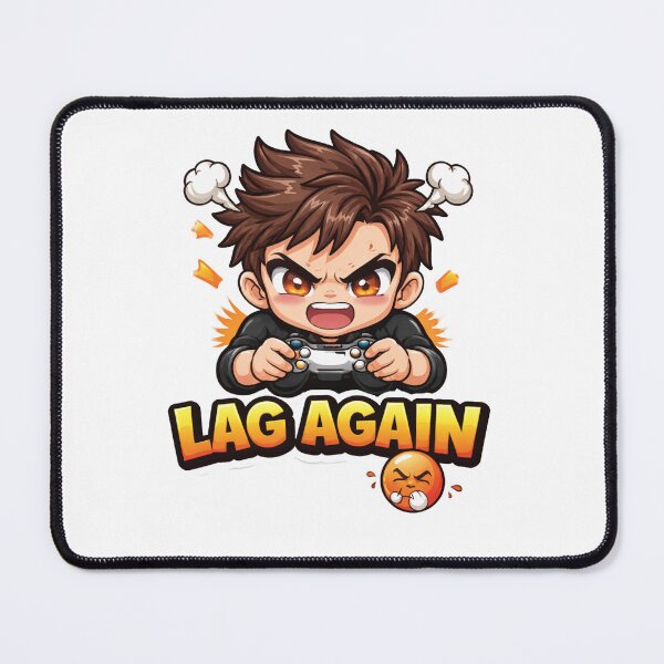Item preview, Angry Gamer Chibi Sticker – “LAG AGAIN ?” Funny Gaming Rage Cute Kawaii Controller Boy Sticker designed and sold by Sidra digital art 8277237.