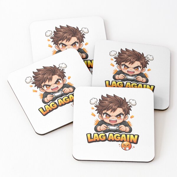 Item preview, Angry Gamer Chibi Sticker – “LAG AGAIN ?” Funny Gaming Rage Cute Kawaii Controller Boy Sticker designed and sold by Sidra digital art 8277237.
