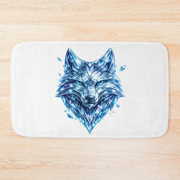 Item preview, Geometric crystal wolf with blue eyes designed and sold by Wolf Creator.