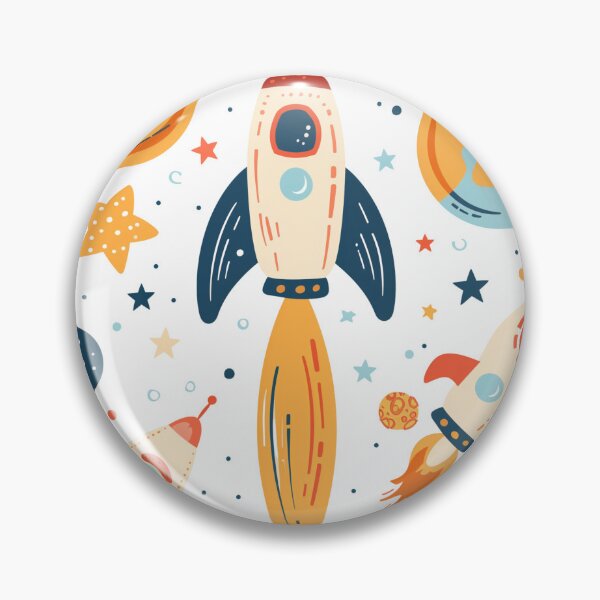 Item preview, Rockets and Planets Space Pattern Children's Colorful Illustration Baby Room designed and sold by CLC54.