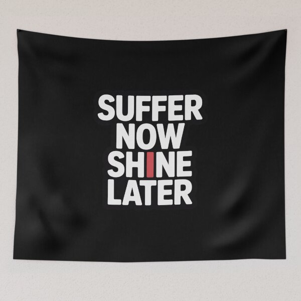 Item preview, Suffer Now Shine Later T-Shirt – Motivational Gym Streetwear designed and sold by EvolusionPro.