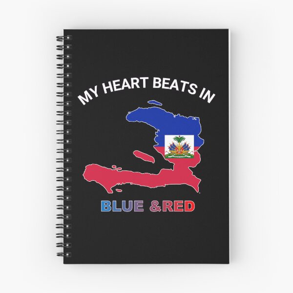 Item preview, Haiti Pride Emblem - My Heart Beats in Blue and Red designed and sold by FancifulDesign.