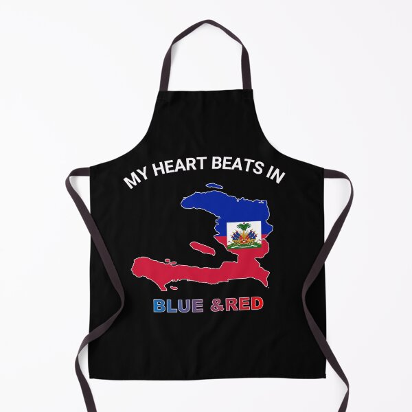 Item preview, Haiti Pride Emblem - My Heart Beats in Blue and Red designed and sold by FancifulDesign.
