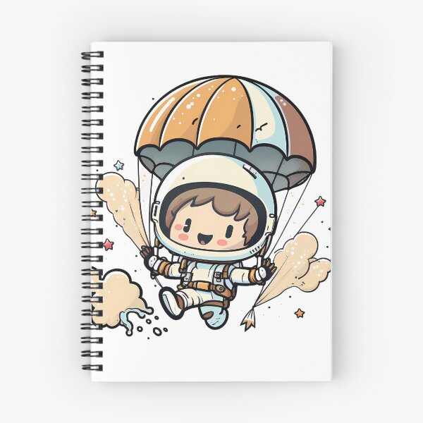 Item preview, Kawaii Little Astronaut in Parachute, Cute Chibi Pastel Space Child designed and sold by CLC54.