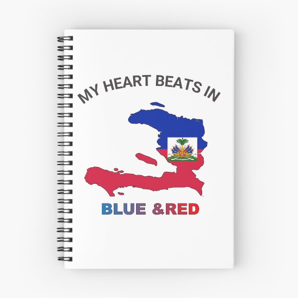Item preview, Haiti Pride Emblem - My Heart Beats in Blue and Red designed and sold by FancifulDesign.