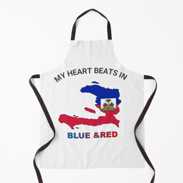 Item preview, Haiti Pride Emblem - My Heart Beats in Blue and Red designed and sold by FancifulDesign.