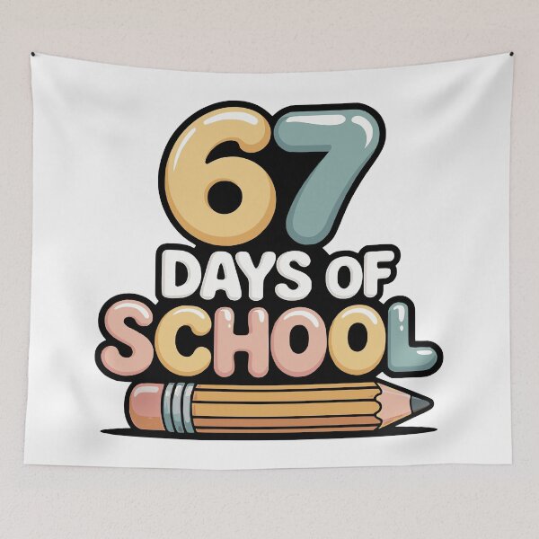 Item preview, 67 days of school coquette bow classroom charm designed and sold by ArtDesignTp.