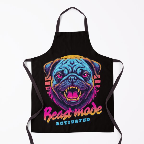 Item preview, Pug Beast Mode Activated – Neon Cyberpunk Dog Design designed and sold by PixelsPaws.