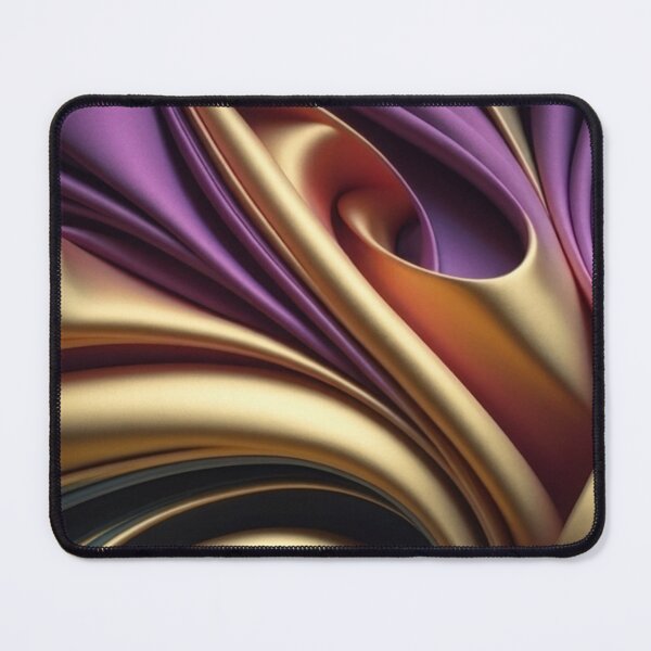 Item preview, Royal Purple and Liquid Gold Abstract Silk Waves designed and sold by Remix Vision.