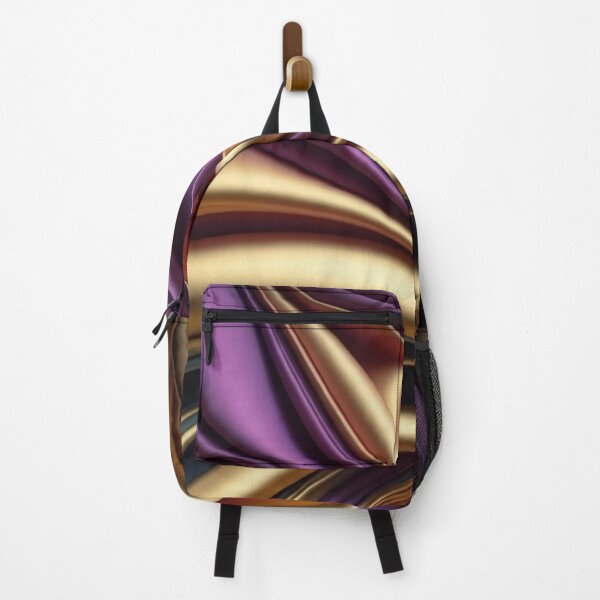 Item preview, Royal Purple and Liquid Gold Abstract Silk Waves designed and sold by Remix Vision.