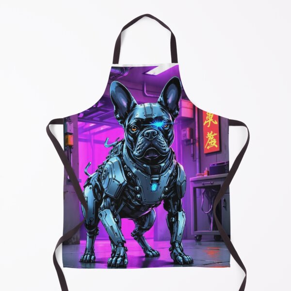 Item preview, Neon Cyberpunk french bulldog - Futuristic Techwear Pet Art designed and sold by TS68.