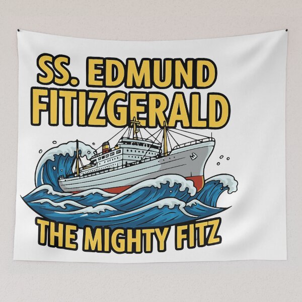 Item preview, edmund fitzgerald lake superior nautical tribute designed and sold by ArtDesignTp.