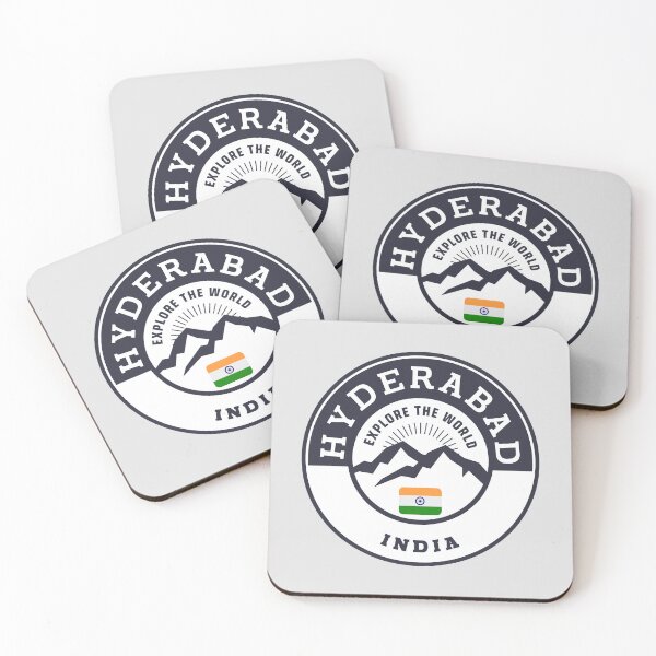 Item preview, Hyderābād India | Black and White Travel Crest designed and sold by World Designs.