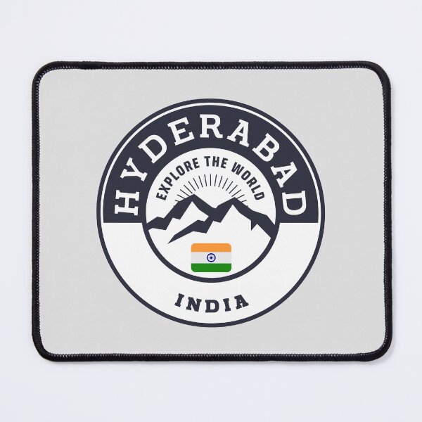 Item preview, Hyderābād India | Black and White Travel Crest designed and sold by World Designs.