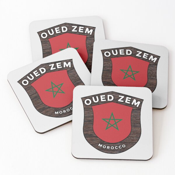 Item preview, Oued Zem Morocco | Flag Shield Travel Emblem designed and sold by World Designs.
