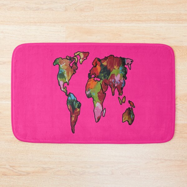 Item preview, Retro Floral World Map designed and sold by artbyomega.