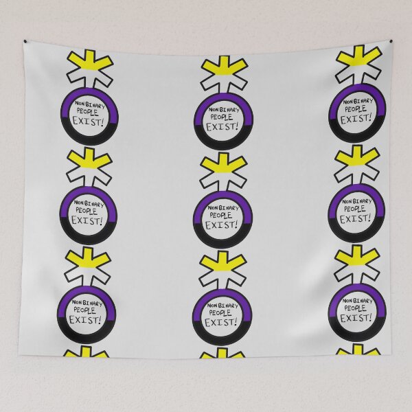 Item preview, Non binary people exist! designed and sold by Ears tails and toebeans.