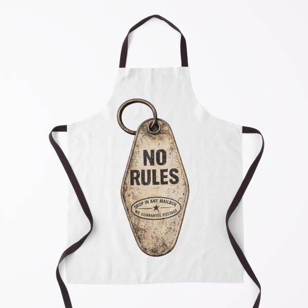 Item preview, Vintage Motel Key Tag with “No Rules” designed and sold by jgvisualarts.