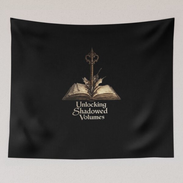 Item preview, Unlocking Shadowed Volumes – Dark Book Key Illustration – Book Lover T-shirt designed and sold by Line-Mood1⭐️⭐️⭐️⭐️⭐️.