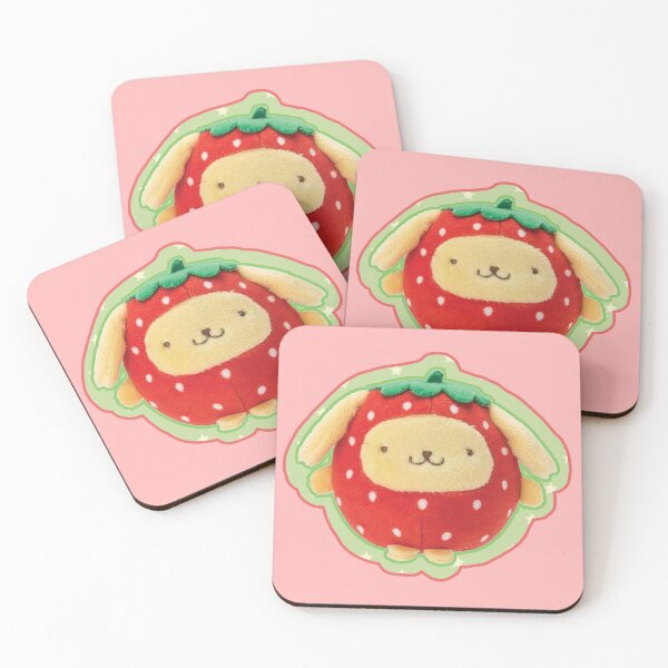 Item preview, pompompurin strawberry plushie designed and sold by shebopaloo.