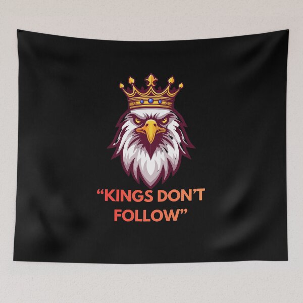 Item preview, Kings Don't Follow T-Shirt – Royal Eagle Streetwear Motivational Design designed and sold by EvolusionPro.