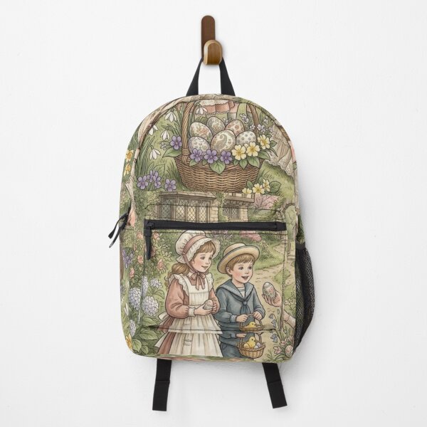 Item preview, Vintage Easter Egg Hunt Cottagecore Family Illustration designed and sold by MAGICKEY2024.