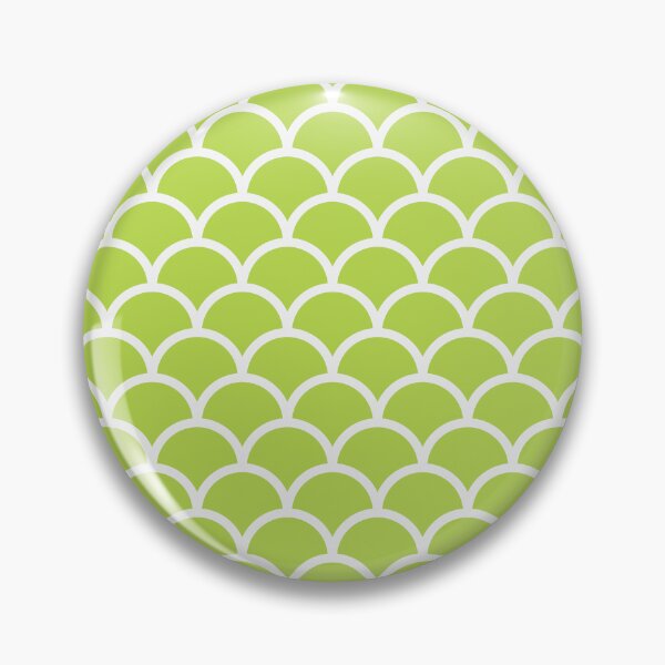 Item preview, Lime And White Mermaid Scales Pattern designed and sold by pattern-archive.