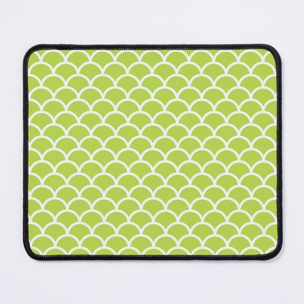 Item preview, Lime And White Mermaid Scales Pattern designed and sold by pattern-archive.