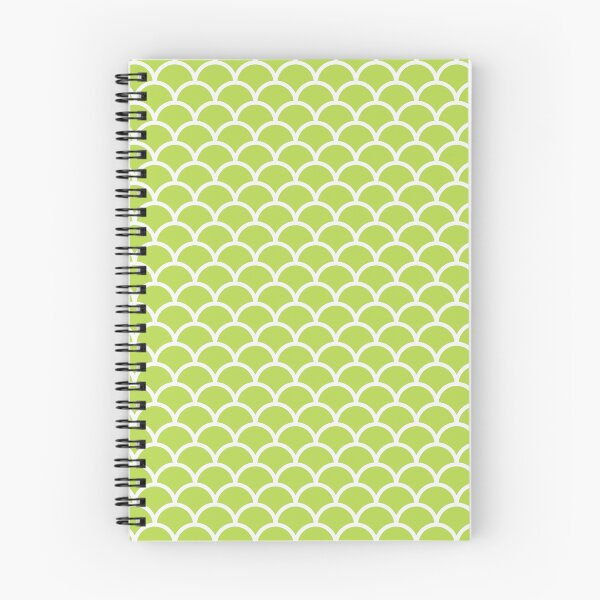 Item preview, Lime And White Mermaid Scales Pattern designed and sold by pattern-archive.