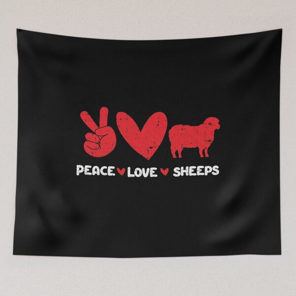 Item preview, Peace - Love - sheeps  designed and sold by GabbyKash.