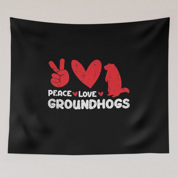 Item preview, Peace - Love - groundhogs  designed and sold by GabbyKash.