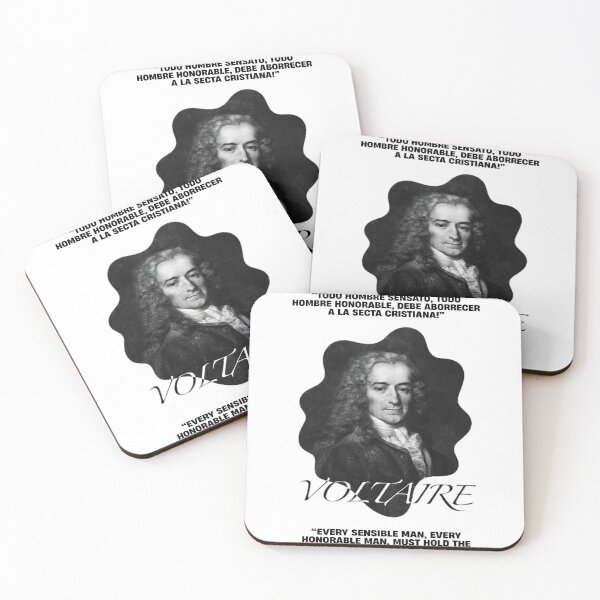 Item preview, Voltaire Quote | "Every Sensible Man Must Hold the Christian Sect in Horror" | Bold Philosophy Art Bilingual ES/EN designed and sold by Alchemy-Forge.