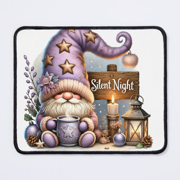 Item preview, Silent Night Christmas Gnome designed and sold by chicdeboutique.