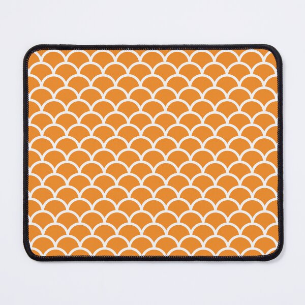 Item preview, Orange And White Mermaid Scales Pattern designed and sold by pattern-archive.