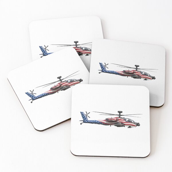Item preview, USA Flag Painted Combat Helicopter Ah64 Design designed and sold by Combat Skies.