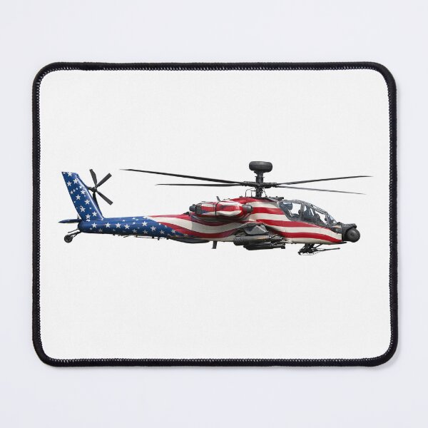 Item preview, USA Flag Painted Combat Helicopter Ah64 Design designed and sold by Combat Skies.