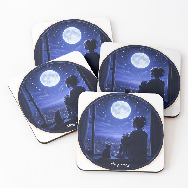 Item preview, Moonlight Cozy Aesthetic ? Lofi Girl Night Sky Relaxing Art designed and sold by Digital Culture Studio.